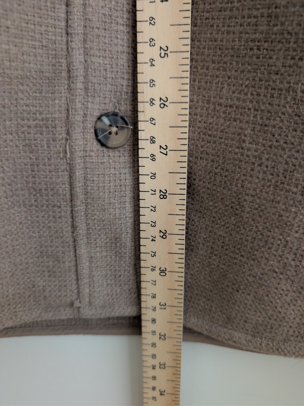 Taupe Shacket with Button Front - Picture 7 of 7